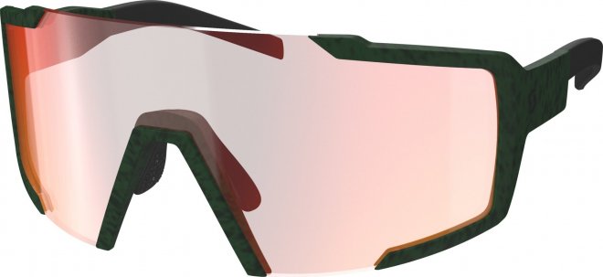 Очки спортивные Scott Shield Sunglasses, зелёно-красные Iris Green/Red Chrome