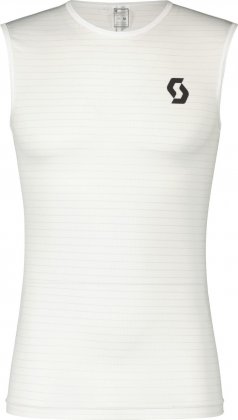 Термомайка потоотводящая без рукавов Scott Underwear Carbon Men's Tank, белая White/Black