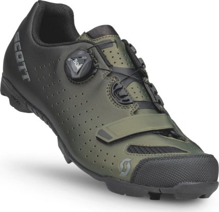 Велообувь Scott MTB Comp BOA® Shoe, зелёно-коричнево-чёрная Black Fade/Metallic Brown