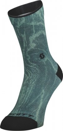 Носки Scott Trail Wood Crew Sock, зелёно-чёрные Mineral Green/Aruba Green