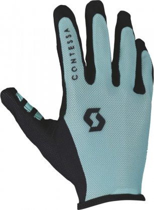 Перчатки с длинными пальцами Scott Traction Contessa Sign. LF Glove, бирюзово-чёрные Tour de France