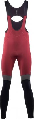 Рейтузы с лямками Nalini New Warm Reflex Bib Tight, красно-чёрные 4100