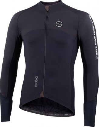 Веломайка с длинными рукавами Nalini New Ergo Xwarm Jersey, чёрная 4000