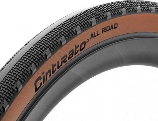 Покрышка Pirelli Cinturato All Road 700x35C, чёрная с бежевыми боками Classic