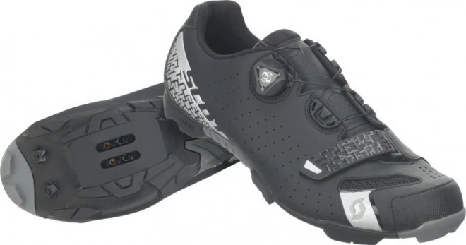 Велообувь Scott MTB Comp Boa Shoe, чёрно-серая Matte Black/Silver